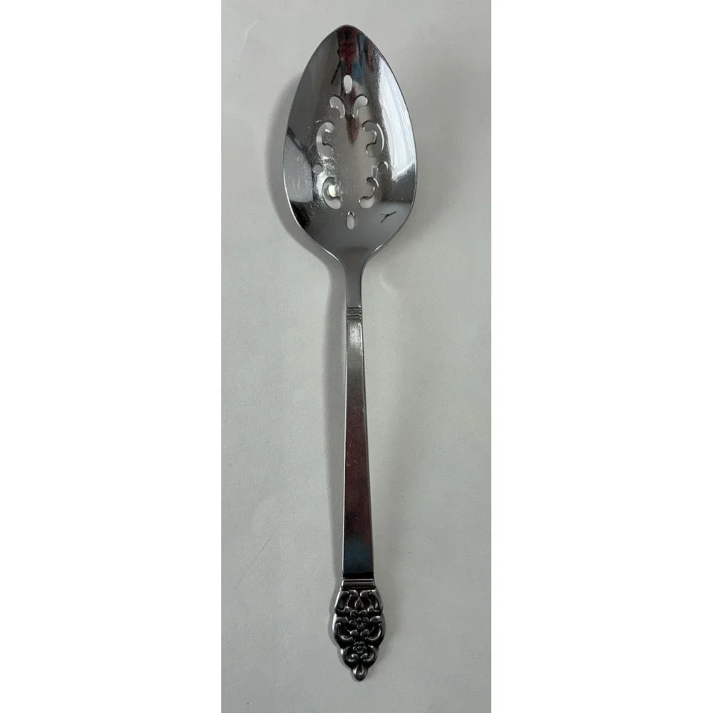 2 PC Serving Set‎ NORDIC CROWN Oneidacraft Stainless 1-Fork & 1-Slotted Spoon